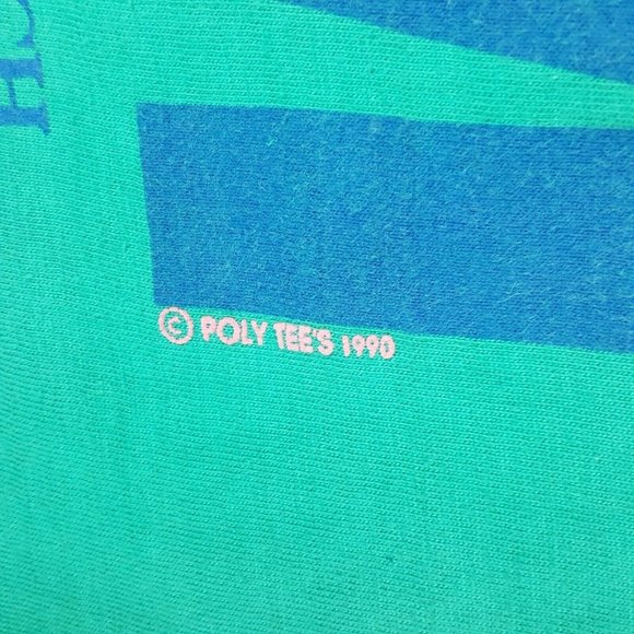 Vtg 90s Beach Bum Cannon Beach Tank Top XL Green - Picture 4 of 9